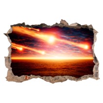 Vinilos 3d asteroides en el horizonte